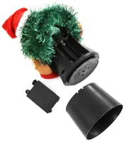 Танцующая рождественская елка Dancing Xmas Tree ET02 интерактивная новогодняя игрушка 17х10 см вращающаяся музыкальная ёлка в шапке на батарейках