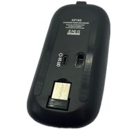 Бездротова комп'ютерна мишка Zornwee AP100 Bluetooth з RGB підсвічуванням на акумуляторі, ігрова акумуляторна миша BauTech з 2.4 GHZ для комп'ютера Чорна