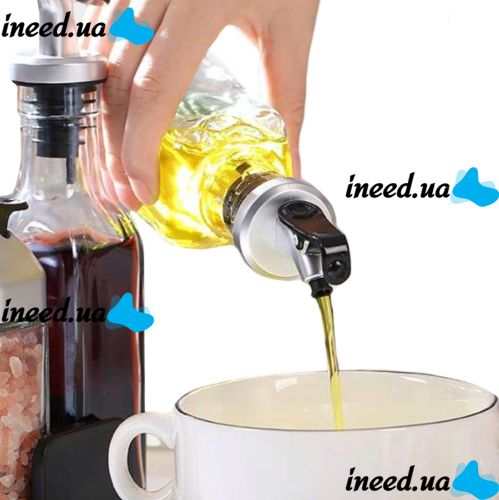Набор кухонных емкостей Seasoning Bottle T221-3 для специй, масла и уксуса 4 емкости на подставке, Спецовница органайзер для хранения приправ Черный
