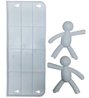 Настенная самоклеящаяся полка органайзер Человечки Storage Shelf AND XL-941 для ванной комнаты, Прямая подвесная полочка для принадлежностей Белая