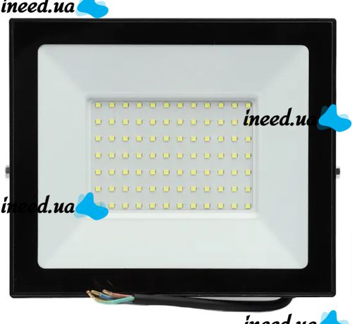 Светодиодный уличный прожектор 100W LED Flood Light Series 2 UKC FL-100 с монтажным креплением на кронштейн, Дневной фонарь 100 Вт IP66 6400К для улицы от сети