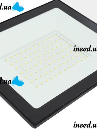 Светодиодный уличный прожектор 100W LED Flood Light Series 2 UKC FL-100 с монтажным креплением на кронштейн, Дневной фонарь 100 Вт IP66 6400К для улицы от сети