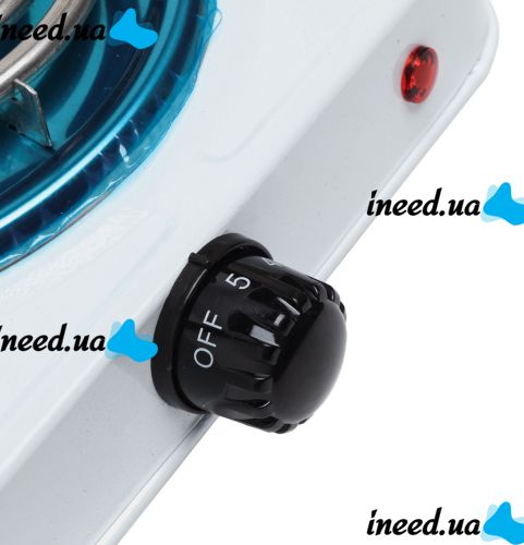 Электрическая настольная спиральная плита на одну конфорку Domotec MS-5801 1000W, Одноконфорочная электроплита 1000Вт с термостатом на 5 положений