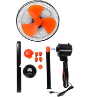 Підлоговий вентилятор Domotec MS-1619 40 см stand fan 16" дюймів 40W помаранчевий Домотек Orange на телескопічній ніжці з поворотом і нахилом