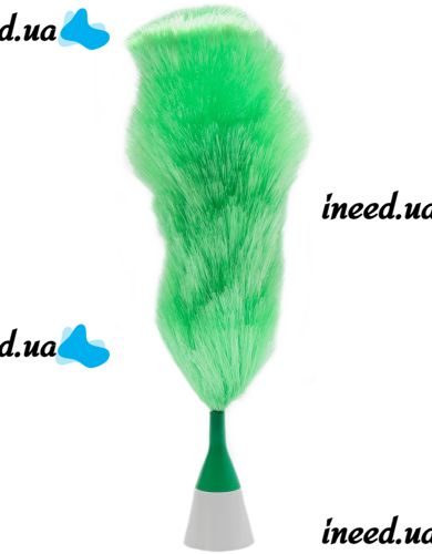 Вращающаяся электрощетка Go Duster для удаления пыли 3 насадки Щетка метелка для профессиональной уборки на батарейках с насадками Гоу Дастер Зеленая