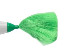 Вращающаяся электрощетка Go Duster для удаления пыли 3 насадки Щетка метелка для профессиональной уборки на батарейках с насадками Гоу Дастер Зеленая