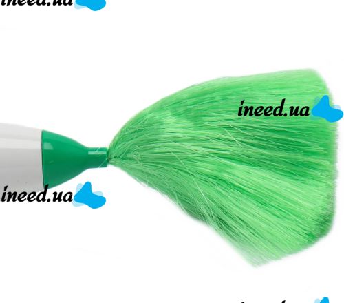 Вращающаяся электрощетка Go Duster для удаления пыли 3 насадки Щетка метелка для профессиональной уборки на батарейках с насадками Гоу Дастер Зеленая