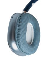 Накладные беспроводные наушники Bluetooth Macaron P9 Max с Aux, Полноразмерные блютуз стереонаушники со слотом карты памяти MicroSD, TF Card Синие