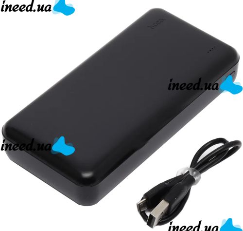 Внешний аккумулятор с быстрой зарядкой Power Bank Hoco J87A 20000mAh PD20W+QC3.0(22.5W), Портативная батарея повербанк Хоко с выходом Type-C Черный