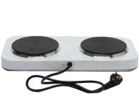 Настольная электроплита Domotec MS-5822 1000W на 2 конфорки диск, Двухконфорочная электрическая плита 1000Вт с термостатом на 5 положений Белая