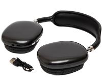 Накладные беспроводные наушники Bluetooth Macaron P9 Max с Aux, Полноразмерные блютуз стереонаушники со слотом карты памяти MicroSD, TF Card Черные
