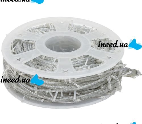 Новогодняя гирлянда RGB роса 100 метров 1000 LED диодов с пультом IP44, светодиодная нить Xmas 8 режимов 100м от сети Разноцветная