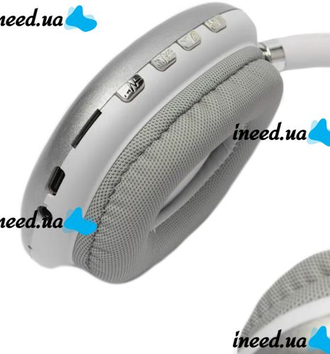 Overhead Wireless Bluetooth Headphones Macaron P9 Max with Aux, Full-size Bluetooth Stereo Headphones with microSD Memory Card Slot, TF Card White