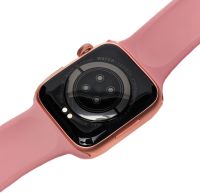 Wrist Smart Watch Smart Watch T500 Sports with Microphone Tonometer IP67 Aluminum 44mm Smart Watch with Fitness and Health Function Pink