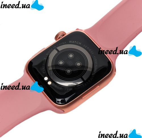 Wrist Smart Watch Smart Watch T500 Sports with Microphone Tonometer IP67 Aluminum 44mm Smart Watch with Fitness and Health Function Pink