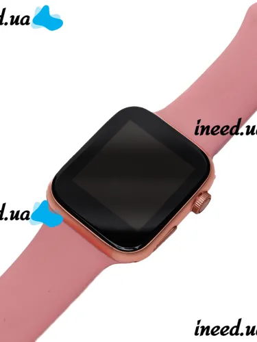 Wrist Smart Watch Smart Watch T500 Sports with Microphone Tonometer IP67 Aluminum 44mm Smart Watch with Fitness and Health Function Pink