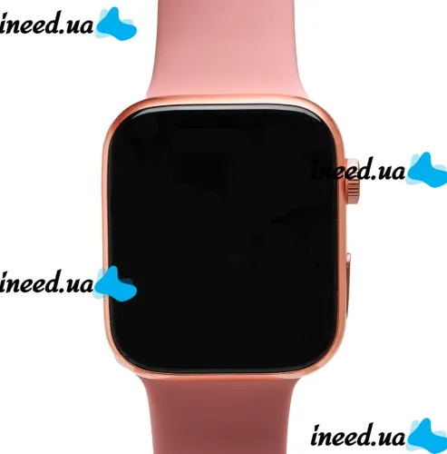 Wrist Smart Watch Smart Watch T500 Sports with Microphone Tonometer IP67 Aluminum 44mm Smart Watch with Fitness and Health Function Pink