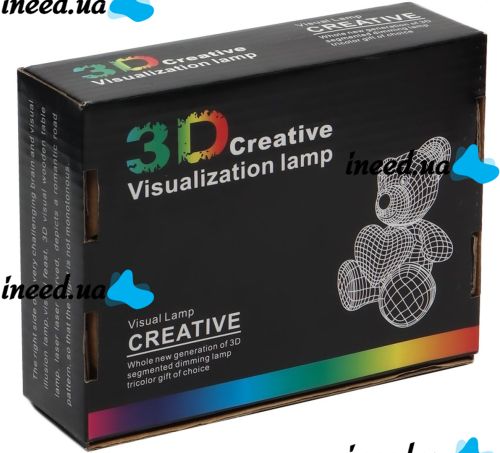 Светящаяся доска светильник для заметок 3D Creative Visualization lamp с подсветкой 3 режима с меловым маркером, Ночник для рисования Белый