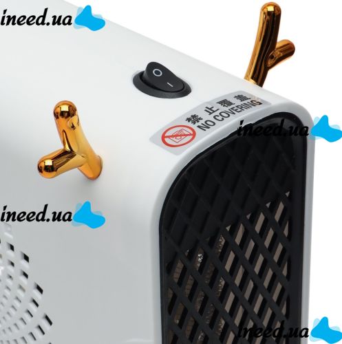 Напольный спиральный обогреватель тепловентилятор Voltronic JIEBO-N8 500W с рожками оленя, Переносной настольный электрообогреватель Deer Белый
