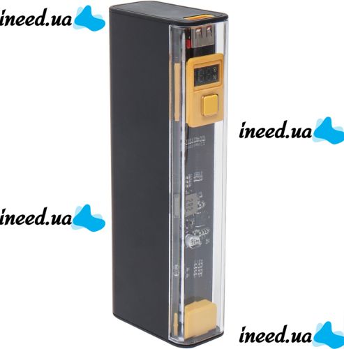 Портативное зарядное устройство Power Bank Cyberpunk YM-674 20000mAh 22.5W для зарядки телефона, Внешний аккумулятор повербанк USB Type-C Черный