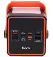 Портативное зарядное устройство Power Bank HOCO J107 90000 mAh 22.5W с фонариком Внешний аккумулятора повербанк Хоко 4USB 1TYPE-C для зарядки Черный