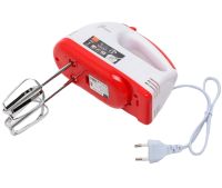 Ручной кухонный миксер Domotec R-6633W 260W для замешивания и взбивания теста с 2 видами насадок, Тестомес Домотек R.6633W 7 скоростей от сети