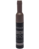 Водостойкая краска тинт Ministar Brow Tattoo Black Черный с тату эффектом для подчеркивания бровей, Маркер гель #102 10 мл для татуировки бровей