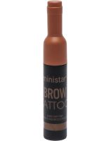Водостойкая краска тинт Ministar Brow Tattoo Black Черный с тату эффектом для подчеркивания бровей, Маркер гель #102 10 мл для татуировки бровей