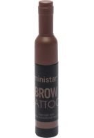 Водостойкая краска тинт Ministar Brow Tattoo Black Черный с тату эффектом для подчеркивания бровей, Маркер гель #102 10 мл для татуировки бровей