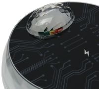 Настольная смарт колонка проектор RGB Starry Sky BT-2203 с диско шаром и беспроводной зарядкой Аккумуляторный Bluetooth ночник с подсветкой ZQS2226