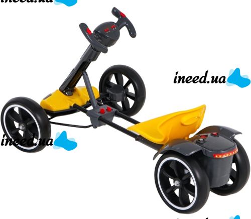 Детский электрокарт машинка Bambi M6072 до 30 кг с пультом, Электромобиль картинг Go Kart 35W с дистанционным управлением, светом и музыкой для детей