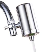 Проточный фильтр насадка на кран из нержавеющей стали Water Purifier ZSF-080 для очистки воды, Водяной фильтр для воды под кран 687-1 Серебристый