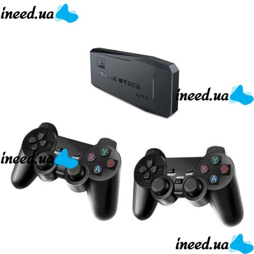 Игровая видео приставка Data Frog Y-3 Lite Green Playstation PS1 с беспроводными джойстиками, HDMI к телевизору 64Гб, 4K 10000 игр Sega Dendy Y3