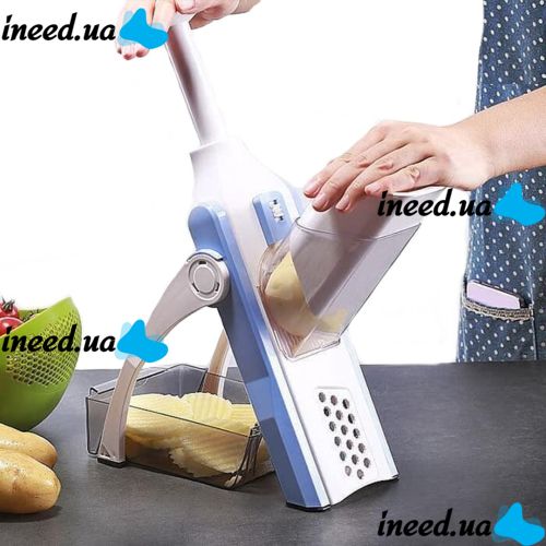 Универсальная ручная терка слайсер Safe Mandoline Slice измельчитель для овощей и фруктов, Многофункциональный мультислайсер овощерезка с контейнером