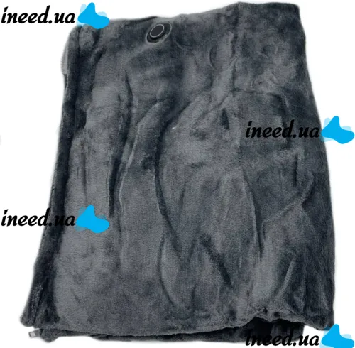 Туристический плед пончо с подогревом Heating Shawl Blanket JT-202275 от USB Power Bank Электроодеяло с застежкой 3 режима нагрева для кемпинга Серый