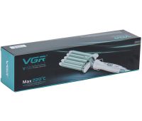 Профессиональная плойка волна VGR V-597 90W 16 мм керамические пятиволновые щипцы на 5 волн, прибор для укладки и накрутки голливудских локон Голубой