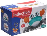 Детская интерактивная игрушка Краб Cartoon Crab HX155C бегающий робот, краб-беглец с детектором помех, звуковыми и световыми эффектами на батарейках