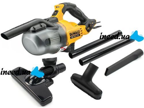 Автомобильный аккумуляторный пылесос DeWALT DCV501LN-XJ 36V 6Ah с насадками, Беспроводной пылесос Деволт с 2 аккумуляторами для авто и дома Желтый