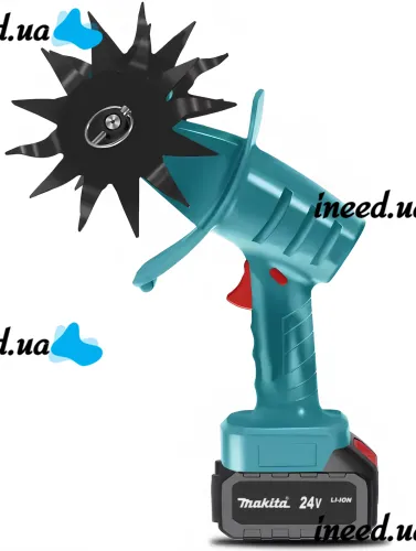 Аккумуляторный ручной мини культиватор Makita G6685 для рыхления и прополки огорода, беспроводной электрокультиватор с 2 аккумуляторами для сада