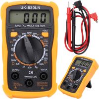 Digital Multimeter Tester Digital UK-830LN DT 830 LNv Universal Handheld Current, Voltage and Resistance Tester with Display DT-830 Yellow