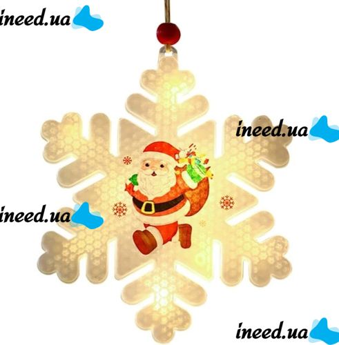 Внутренняя гирлянда штора Xmas 3D фигурки снеговика и снежинки Теплый белый 3x0.7м 95L WW, Новогодняя 300x70 см на окно дома теплая белая от сети