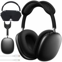 Беспроводные Bluetooth наушники AirPods Max Black полноразмерные блютуз стереонаушники с микрофоном и шумоподавлением в чехле Smart Case MGYJ3 Черные