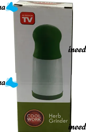 Ручной измельчитель для свежей зелени Herb Grinder ручная механическая мельница для специй и сушеных трав с регулируемым уровнем помола Зеленая