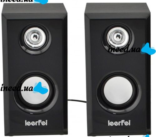 Проводные компьютерные колонки LeerFei D-092 2.0 с регулировкой громкости для компьютера 6W для PC, Стерео колонка акустика для ПК D092 от USB