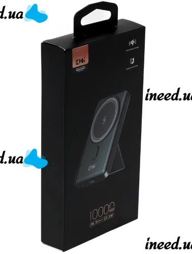 Беспроводное зарядное устройство King Power Bank WPG-101 10000 mAh с быстрой зарядкой, портативный внешний аккумулятор USB повербанк для телефона