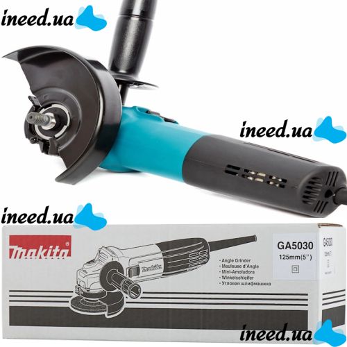 Professional grinder Makita GA5030 720W, Angle grinder 125 mm Makita, Network impeller grinder 11000 rpm 750W from the network Blue