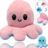 Мягкая двухсторонняя игрушка осьминог перевертыш настроение 20 x 20 x 10 см веселый/грустный, Двухсторонний осьминог антистресс 2 в 1 Синий Розовый
