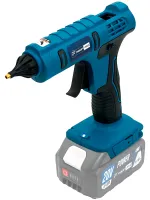 Аккумуляторный клеевой пистолет PROFI-TEC PGG1120V 20V беспроводной термопистолет для горячего силиконового клея 11 мм на 2 аккумулятора Синий