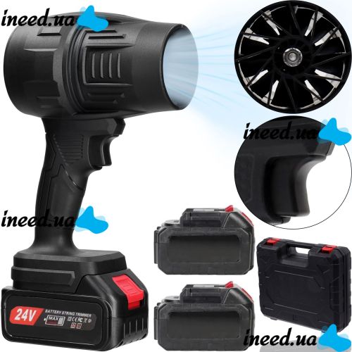 Cordless Blower ETP LD18-21V Cordless Blower ETP LD18-21V for snow and leaf removal with 2 batteries, Cordless Dust Blower Black