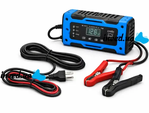 Автомобильное импульсное пускозарядное АКБ Jinnuoyi Pulse Repair Charger 12V 10A устройство с LED дисплеем для зарядки аккумуляторов авто 10Ah–200Ah